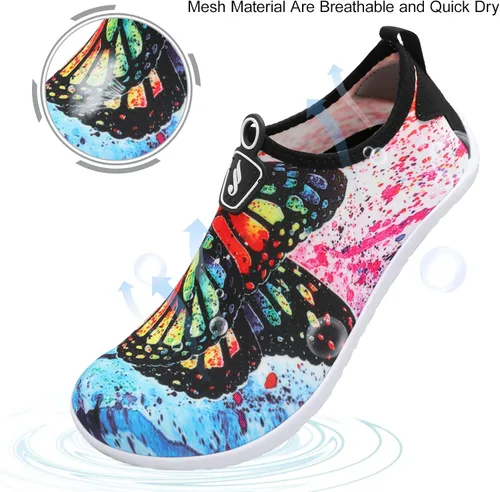 Vista 3 de JIASUQI Zapatos de agua atléticos para senderismo, playa, descalzos, natación, deportes, caminar, para mujeres y hombres