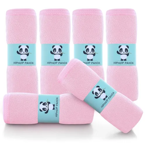 Vista 33 de HIPHOP PANDA Toallitas para bebé, rayón hecho de bambú - 2 capas ultra suaves y absorbentes, toallita facial de baño para recién nacidos - toallitas