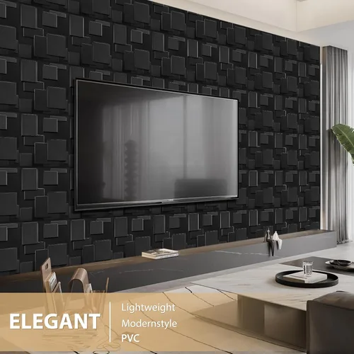 Vista 5 de Heikki Paquete de 30 paneles de pared 3D para decoración de pared interior, paneles de pared con textura de flores de PVC para sala de estar