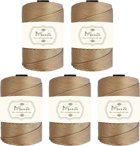 Vista 49 de Cordón de macramé de poliéster de alta calidad de 0.118 in × 218 yardas, 0.118 in, 100% polipropileno, ideal para ganchillo, ganchos de pared