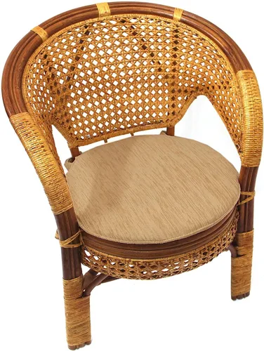 Vista 6 de Pelangi - Silla de mimbre hecha a mano con cojín Colonial