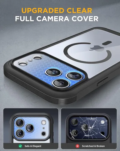 Vista 116 de Miracase Serie de vidrio para iPhone 11 de 6.1 pulgadas, funda protectora de cuerpo completo resistente mejorada con protector de pantalla de vidrio