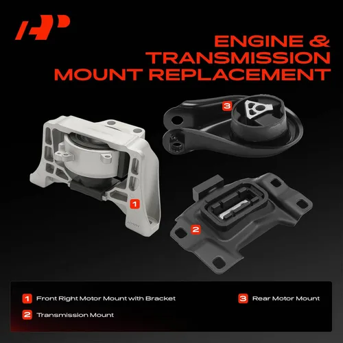 Vista 3 de A-Premium Kit de montaje del motor y montaje de la transmisión compatible con Mazda 3 2010-2013, 5 2012-2015, 3 Sport 2012-2013, 2.5L, transmisión