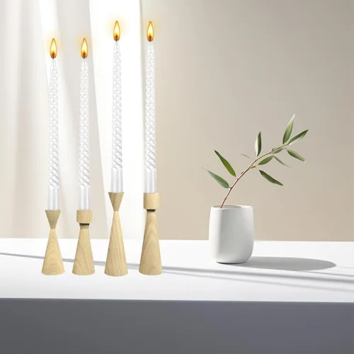 Vista 5 de Kemladio 4 velas cónicas de 10 pulgadas, quemadas sin perfume 7.5 horas, cena elegante, palitos de velas altas, decoraciones de fiesta de Halloween