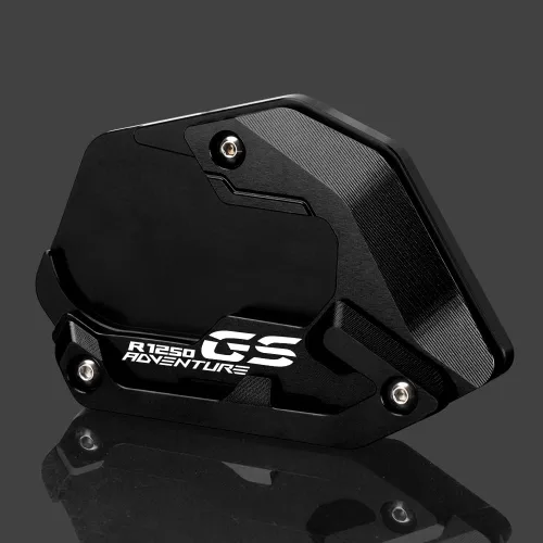 Vista 5 de Para R1250GS Adventure 2018-2023 (Suspensión baja) Placa de extensión de soporte CNC de motocicleta Soporte lateral Pad r 1250 gs adv r1250gsa Negro