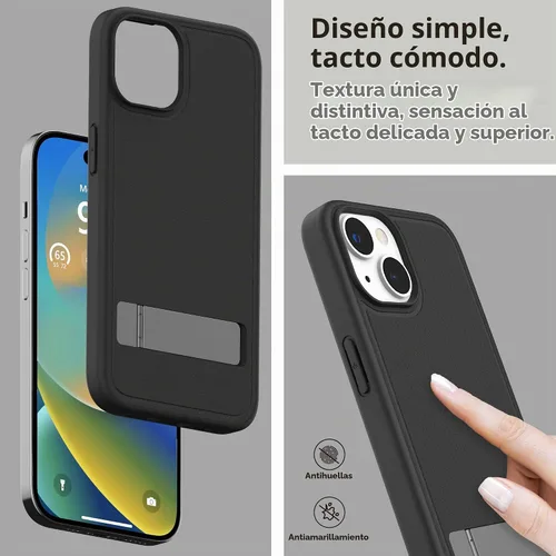 Vista 6 de Funda magnética para iPhone 14 Plus de 6.7 pulgadas (2022), soporte delgado con protector de pantalla compatible con Magsafe a prueba de golpes Negro