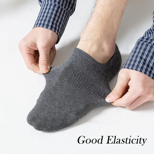 Vista 4 de JORMATT Calcetines de algodón de corte bajo para hombre, con agarre antideslizante, 6 pares, 8 pares