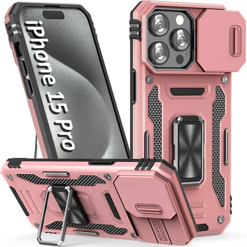 Vista 72 de Funda para iPhone 15 Pro, color verde alpino