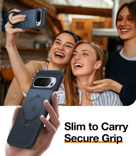 Vista 7 de TORRAS Soporte magnético giratorio de 360 grados para funda de Google Pixel 9 Pro XL, protección contra caídas de grado militar de 12 pies