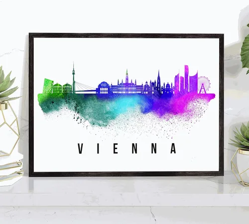 Vista 38 de Póster de Kazan Skyline Rusia, pintura de paisaje urbano de Kazan, póster de Rusia, paisaje urbano de Kazán y estampado de monumentos, arte de pared