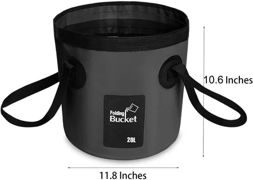 Vista 2 de BANCHELLE Contenedor de agua plegable portátil plegable para campamento para viajes al aire libre, senderismo, pesca, lavado de autos, jardinería