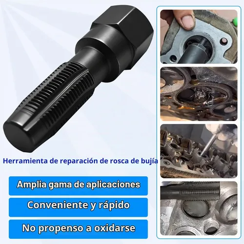 Vista 5 de ZKTOOL Kit de reparación de rosca de bujías de 14 mm, kit de reparación de cabeza de cilindro roscada, herramienta de reparación de rosca