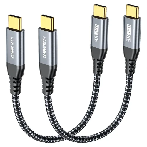 Vista 24 de ZeroneTeck Cable USB C de 6 pulgadas 0.5 pies, Transferencia de Datos de Alta Velocidad 20Gbps Corto, Cable USB C 3.2 Gen 2×2 100W PD de Carga