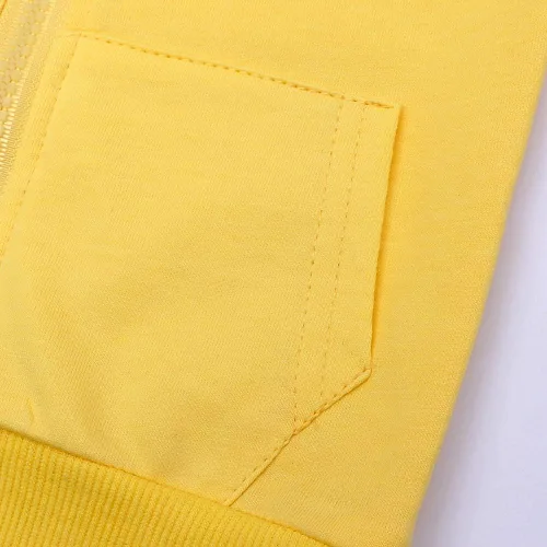 Vista 4 de Conjunto de sudadera con capucha para bebés niños y niñas, manga larga con bolsillo y pantalones