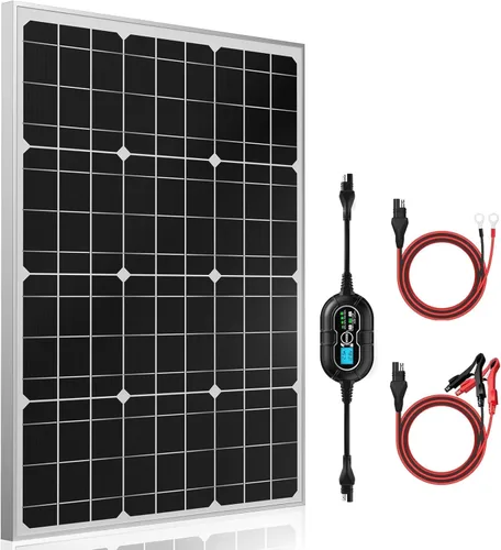 Vista 9 de SUNER POWER Kit de panel solar de 12 V de 20 W, panel solar de alta eficiencia de 20 vatios + controlador de carga MPPT ultra inteligente de 10 A