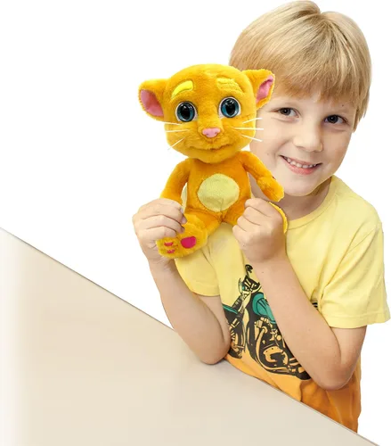 Vista 2 de Peluche oficial de Relsy Talking Tom & Friends de jengibre de 30 cm con función de respuesta interactiva y sonidos de la aplicación un juguete