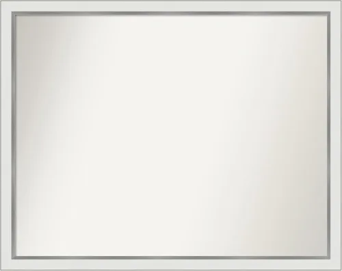 Vista 556 de Amanti Art Espejo personalizado, espejo de baño estrecho Alexandria White Wash, espejo de pared o espejo de tocador de baño sobre el fregadero