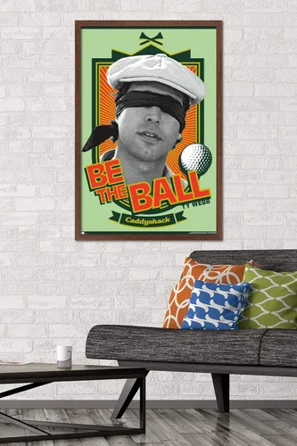 Vista 56 de Trends International Caddyshack - Póster de pared Be the Ball, 14.725 x 22.375 pulgadas, versión enmarcada de madera de granero