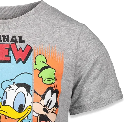 Vista 5 de Disney Mickey Mouse Pixar Toy Story Winnie The Pooh Pixar Cars Lion Guard - Paquete de 2 camisetas para niños pequeños GrisBlanco