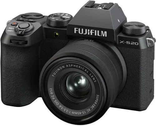 Vista 3 de FUJIFILM Cámara digital X-S20 con paquete de lentes de 0.591-1.772 in, incluye: batería Fujifilm NP-W235 de repuesto, tarjeta de memoria SanDisk