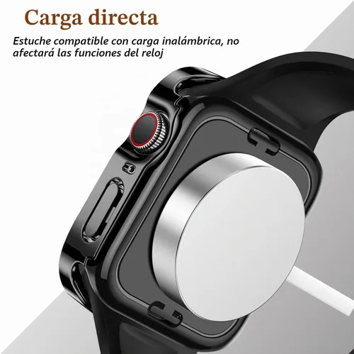 Vista 4 de Amizee 2 en 1 Estuche [Paquete de 2] Compatible con Apple Watch SE 3/2/1 Series 6/5/4 40mm con Protector de Pantalla Integrado, Cubierta Protectora