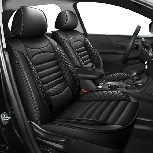 Vista 34 de Fundas de asiento de auto para Ford Fusion 2010-2020: juego completo de fundas protectoras de asiento impermeables de piel sintética compatible
