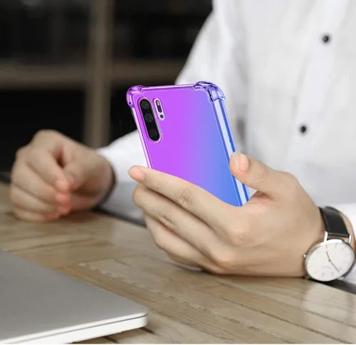 Vista 6 de Funda protectora para Huawei P30 Pro VOG-L29 VOG-L04, lindo degradado claro delgado, a prueba de golpes, suave, flexible, TPU, funda protectora