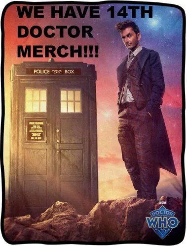 Vista 3 de Doctor Who - Manta de forro polar, con licencia oficial, estampado multicolor