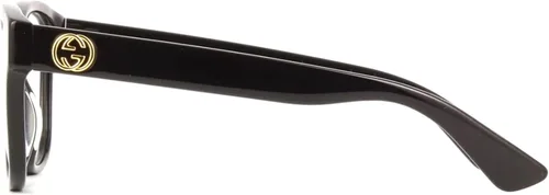 Vista 4 de Gucci GG0038ON - Gafas clásicas de forma cuadrada + paquete con kit de gafas de lujo eSHADES, Negro