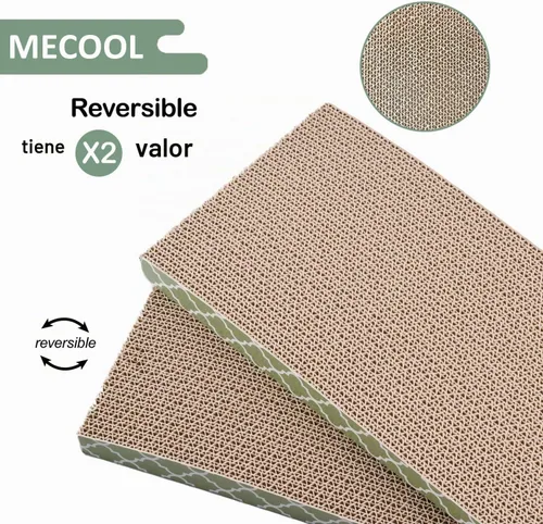 Vista 2 de Cat Scratcher Cardboard Scratching Pads Scratch with Catnip 2PCS Reversible Corrugated Cardboard