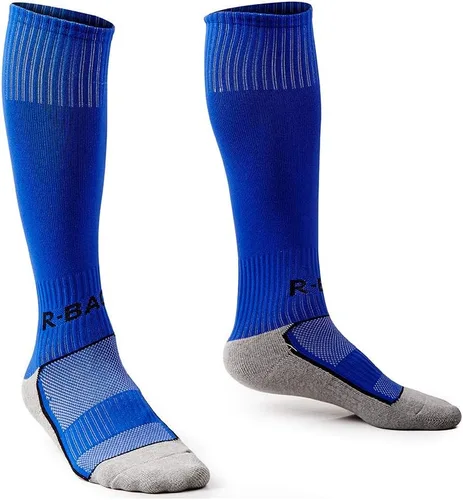 Vista 3 de 5 pares de calcetines de fútbol para niños y niñas, tubo alto, calcetines de fútbol atléticos de rodilla larga (4-18 años)