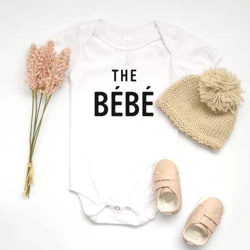 Vista 2 de Printique Mono Mono Orgánico De Una Pieza De Manga Corta Para Bebé, 0-12 Meses - The Bebe, Blanco