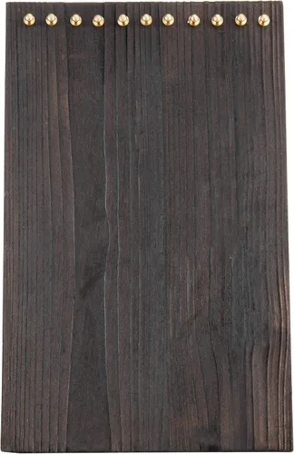 Vista 5 de MyGift Soporte para múltiples collares de madera maciza marrón rústico de 12 pulgadas, soporte de joyería independiente con 11 ganchos de clavija