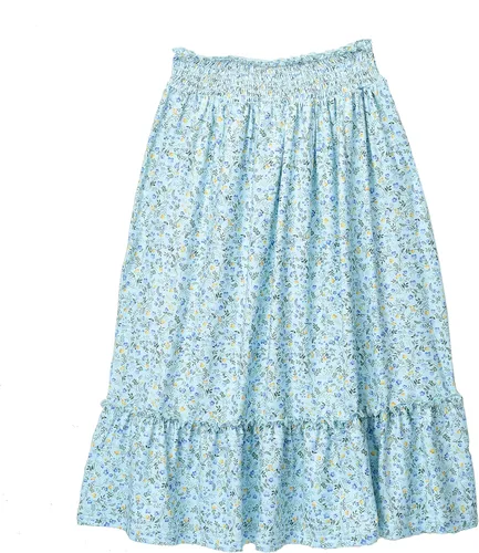 Vista 2 de Sosomi Girls Long Ruffle High Waisted Skirt Summer Cute Floral Maxi Skirts Size 4-14 Boho Clothes