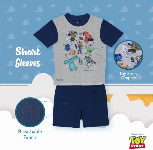 Vista 4 de Disney Princess para niños Colección Pixar Conjunto de pijama de 5 piezas de Mickey Mouse