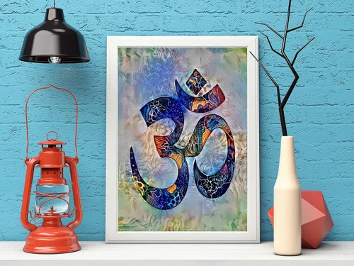 Vista 3 de AUM Wall Art, OM Home Decor, zen art, Yoga Decor Yoga art print, Spiritual Art Wall Decor, Meditation Yoga Decor,Yoga gifts