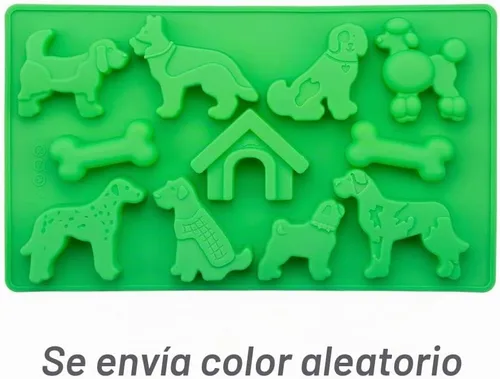 Vista 6 de Fewo Molde de gomitas de caramelo de chocolate con 11 cavidades para perros, bandeja de silicona para cubitos de hielo caseros para perros, bandeja