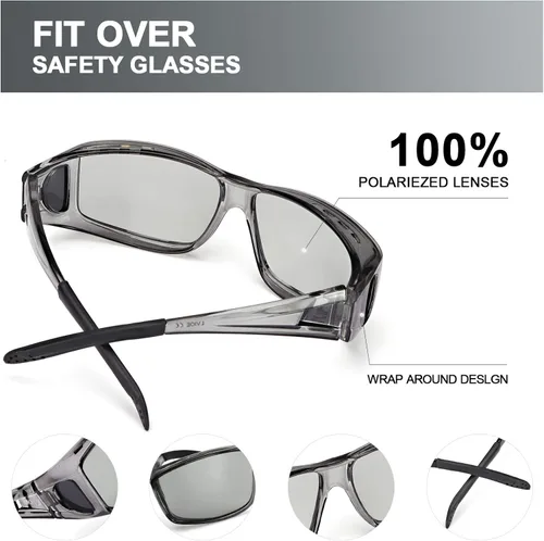 Vista 3 de LVIOE - Gafas de sol polarizadas fotocromáticas para actividades al aire libre con protección UV400