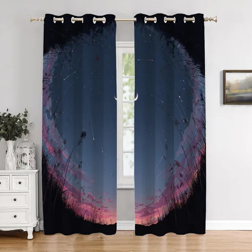 Vista 109 de Maritime Ocean Blackout Tier Curtains, Anchors Nautical Art Half Window Drapes for Kitchen with Rod Pocket,Room Darkening 2 Pack 26X24 Inches