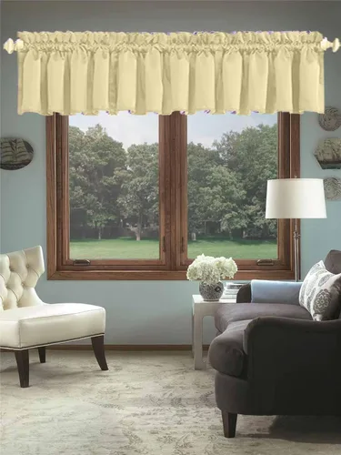 Vista 19 de Cortinas de cocina negras Ladity - 2 paneles de cortinas cortas opacas, 36 pulgadas, privacidad, niveles de café, cortinas de granja para ventana
