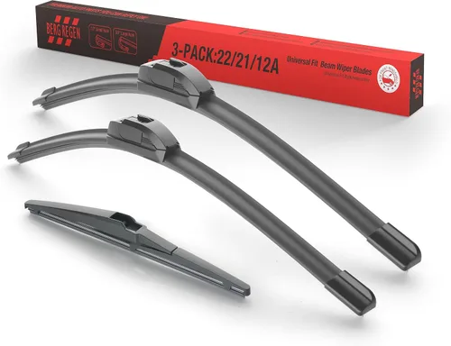 Vista 114 de BERG REGEN Escobillas limpiaparabrisas de 15"+15" con escobilla trasera de 13" - Juego de repuesto automotriz para Jeep Wrangler JK 2008 2009 2010