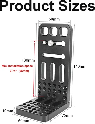 Vista 3 de Soporte para cámara L, soporte vertical universal para cámara, trípode de conmutación horizontal, placa de liberación rápida compatible con Canon
