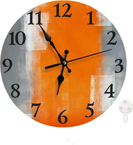 Vista 16 de LOKMU Reloj de pared silencioso sin tictac de 10 pulgadas, reloj redondo decorativo para sala de estar, cocina, hogar, baño, dormitorio, oficina
