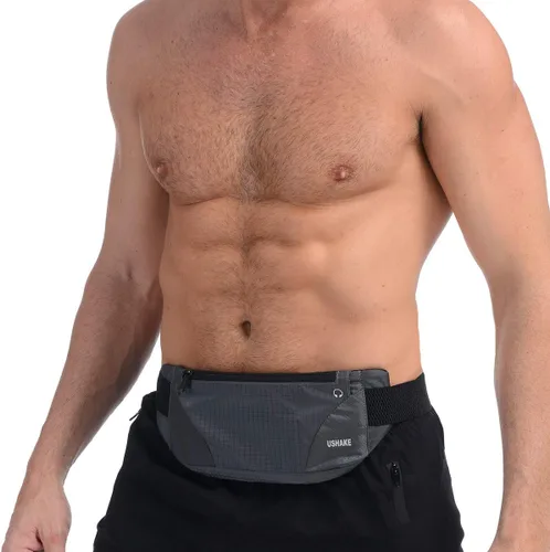 Vista 10 de USHAKE Cinturón para correr, para hombres o mujeres, ultra ligero, sin rebote, bolsa de cintura, bolsa de entrenamiento de fitness, bolsa de cintura