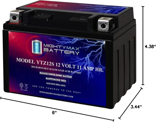 Vista 9 de Mighty Max Battery Batería YTZ12S 12V 11AH para Honda 700 NC700X 2012-2014