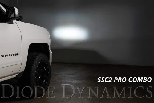 Vista 5 de Kit de luz de cuneta retroiluminada Diode Dynamics Serie Stage compatible con Chevrolet Silverado 1500 2014-2019, C2 1.0 Sport Combo Amarillo