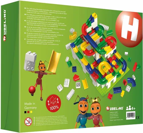 Vista 6 de Hubelino Marble Run - Caja de construcción grande de 200 piezas - ¡El original! Fabricado en Alemania! - Certificado y galardonado Marble Run - 100%