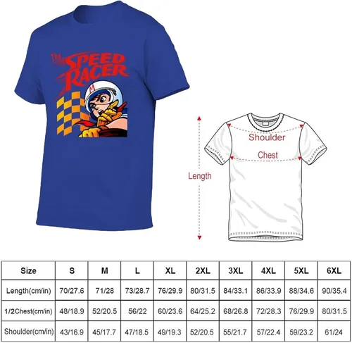 Vista 2 de COROBAN Camisetas deportivas clásicas Go Speed Racer para hombre, Azul