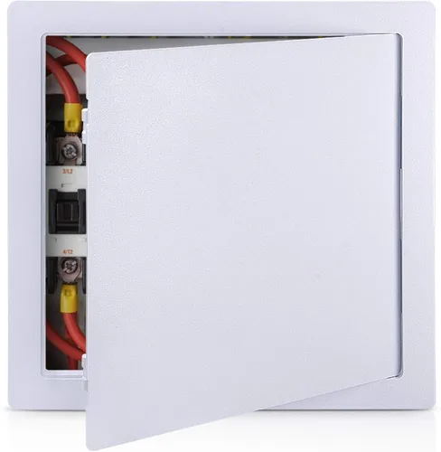 Vista 9 de Panel de acceso de fontanería para paneles de yeso, puerta de acceso de plástico de 6 x 6 pulgadas, panel de acceso de pared extraíble, techo
