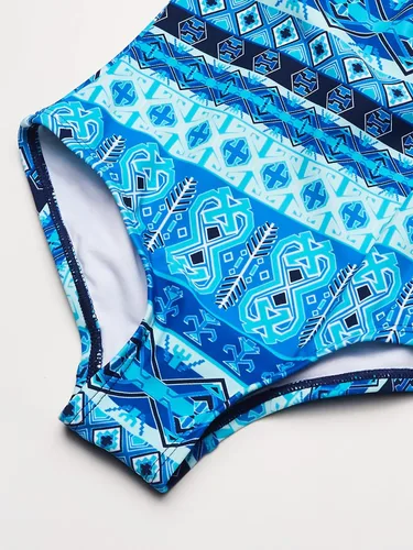 Vista 4 de Traje de baño Jasmine de una pieza para niñas con cuello Halter para ir a la playa o hacer